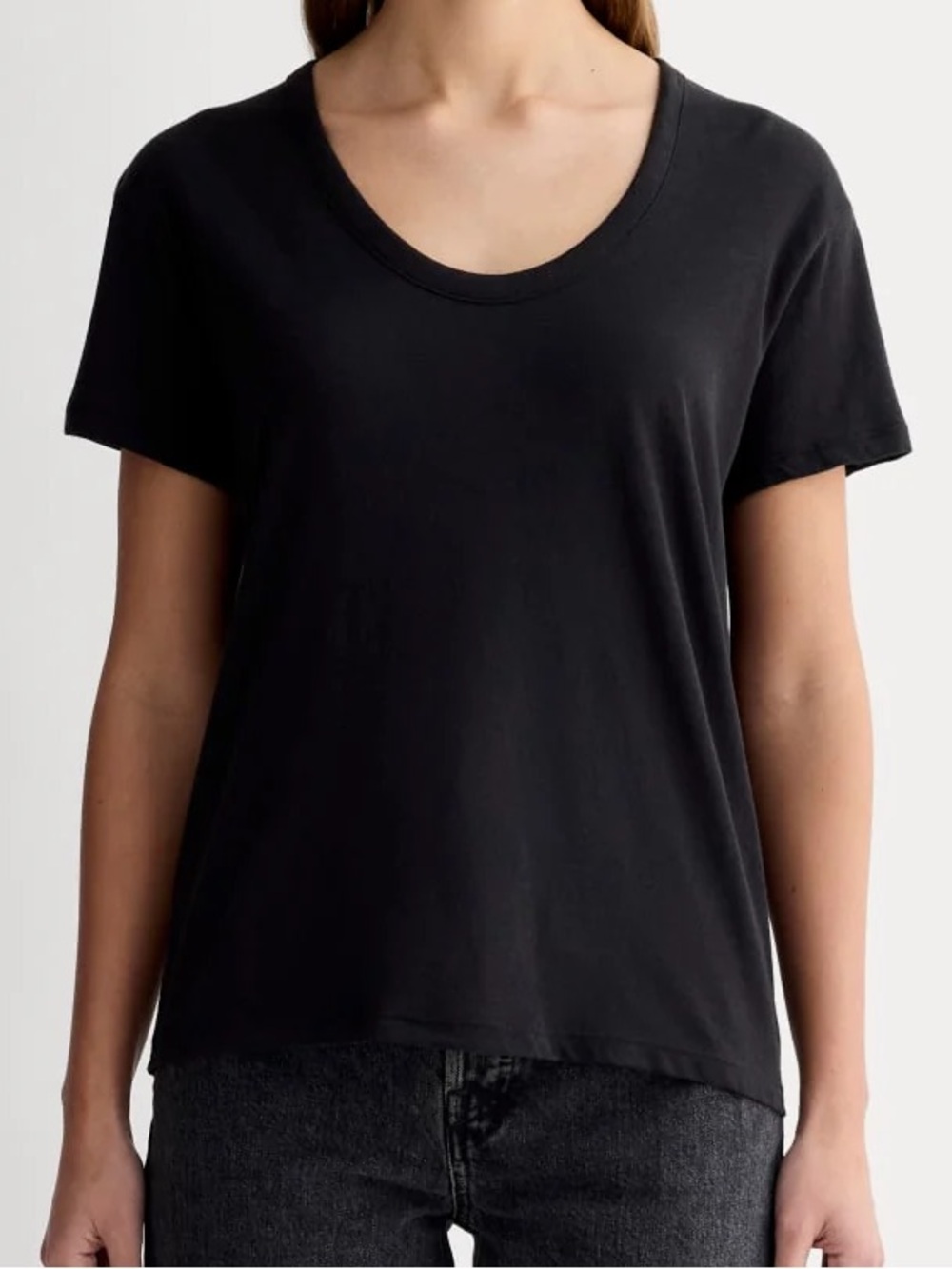 NWT Everlane Black Air Scoop Neck Tee medium